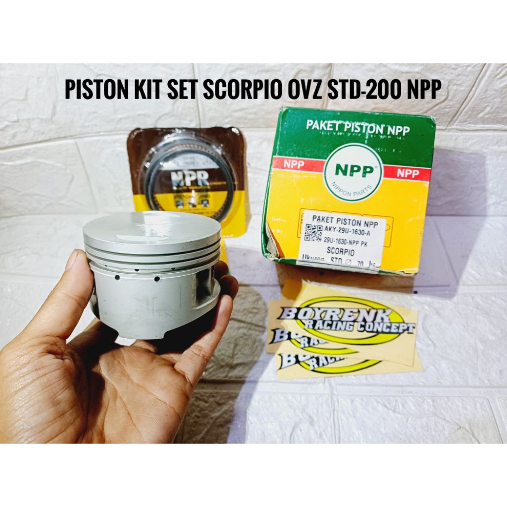 PISTON KIT SCORPIO OV STD-200 NPP ~ BOYRENK