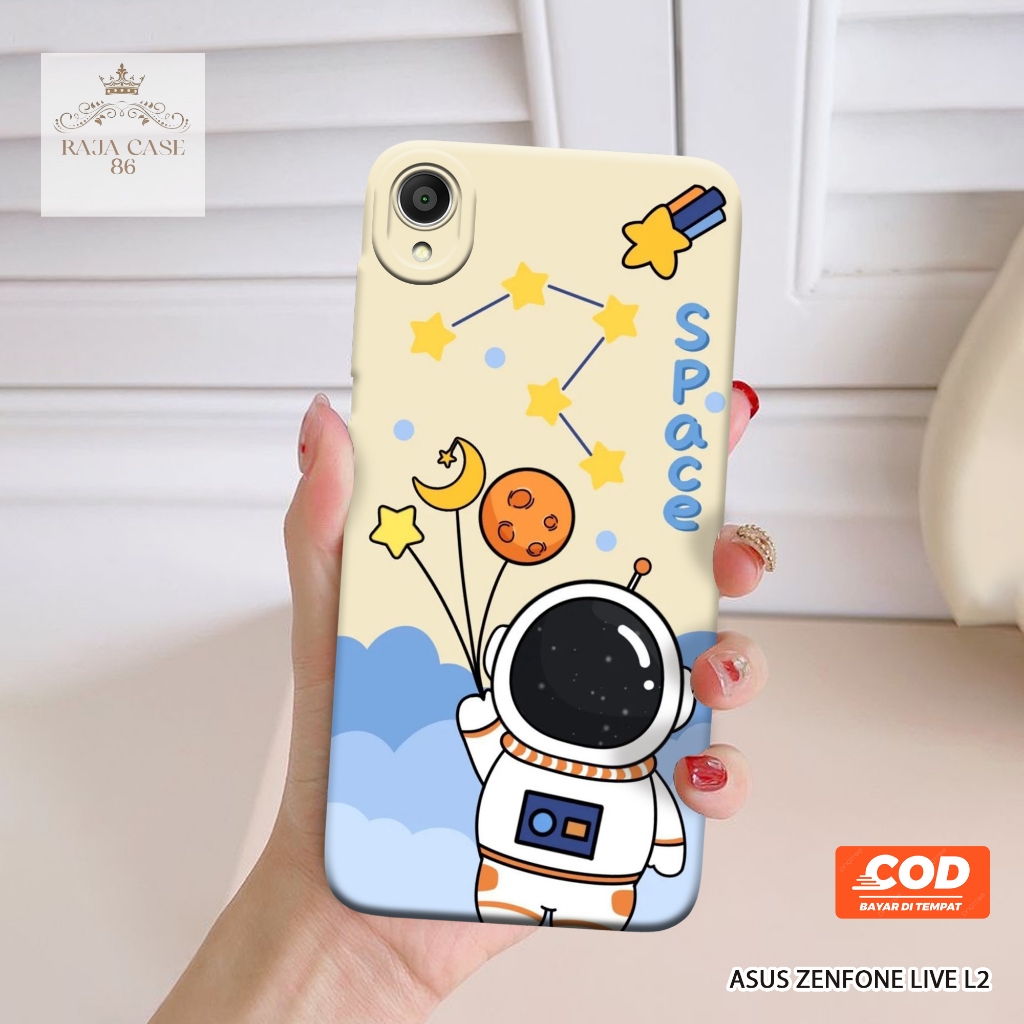 Case Asus Zenfone Live L2 - Rajacase - casing Asus Zenfone Live L2 - Motif case Astronot - Pelindung