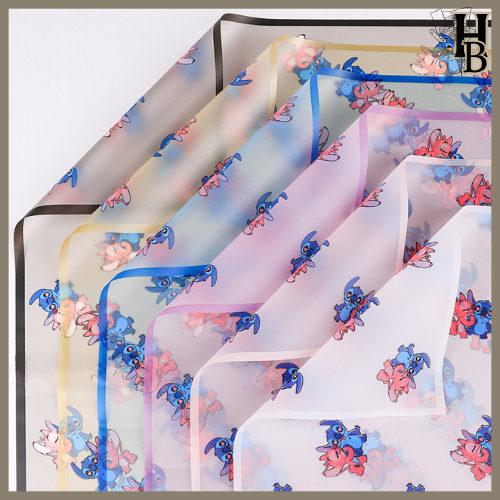 

20 LEMBAR Kertas Buket Cellophone Line Karakter Carton Lucu Anak KB80