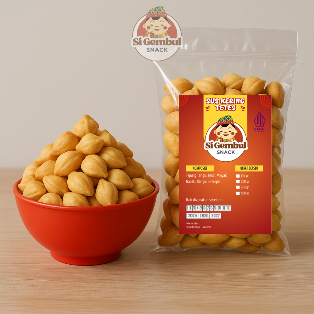 

Sus Kering Tetes Original Renyah Gurih 200gr - Kue Sus Mini Kriuk