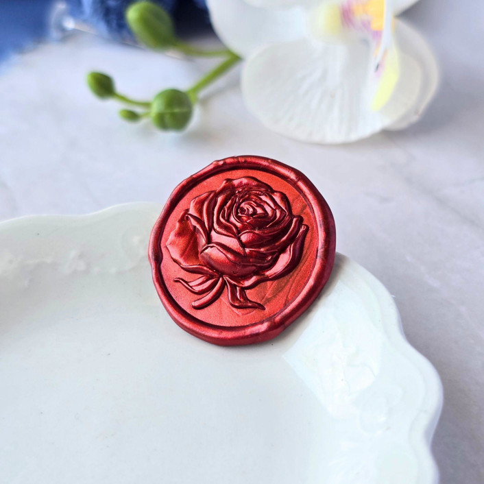 

(CLG) Marlene - 1 Pcs Wax Seal Coin Instan Siap Pakai HS21 / Segel undangan wax seal DIY / Hampers / Souvenir / Hadiah / Hiasan / art & Craft / candle wax seal coin langsung tempel sudah include double tape