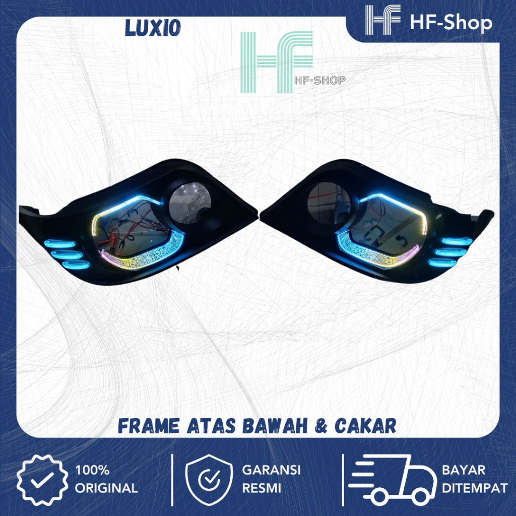 Slim Frame DRL LED Mobil Luxio – Daytime Running Light Stylish Terang Putih Keren Aksesoris Eksterio