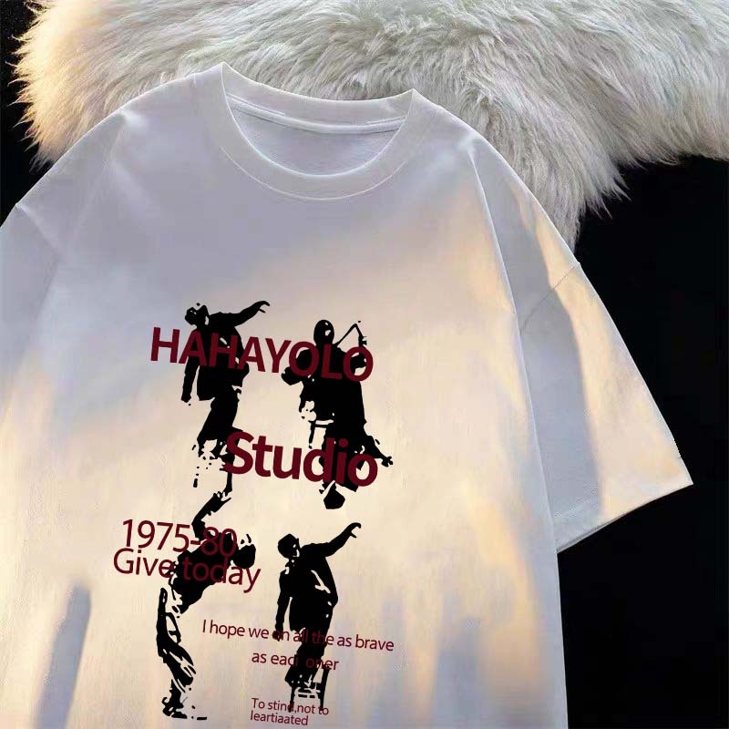 Pola siluet abstrak kaos oversize wanita| T-Shirt 100% Cotton|Baju Atasan Wanita Terbaru|kaos korean