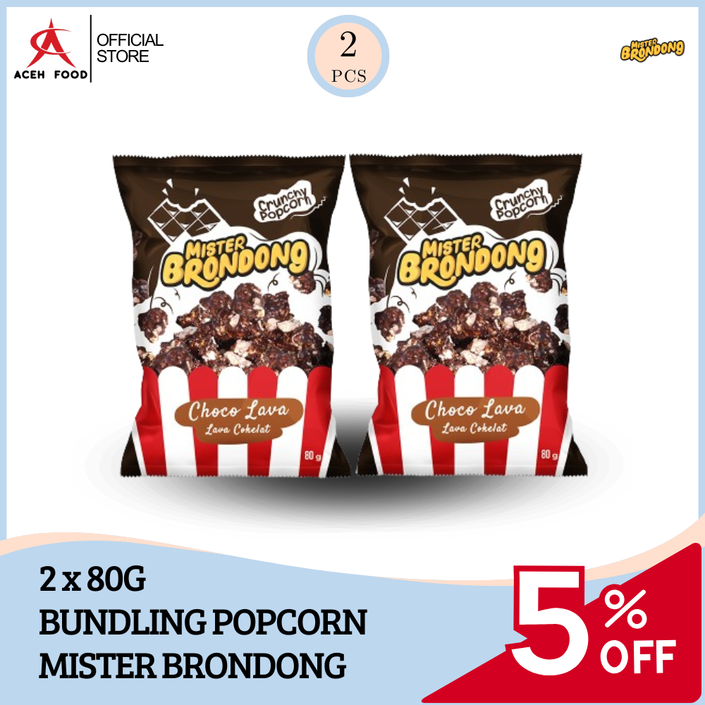 

Bundling Popcorn Mister Brondong Choco Lava 80gr x 2pcs | Snack Jagung Manis Lezat, Gurih, Crispy, Renyah, Halal, PIRT | Makanan Ringan Rasa Coklat Lumer | Cocok untuk Bekal, Cemilan Nonton, Anak Kos, Keluarga di Rumah, Oleh-oleh, Hampers | Aceh Food
