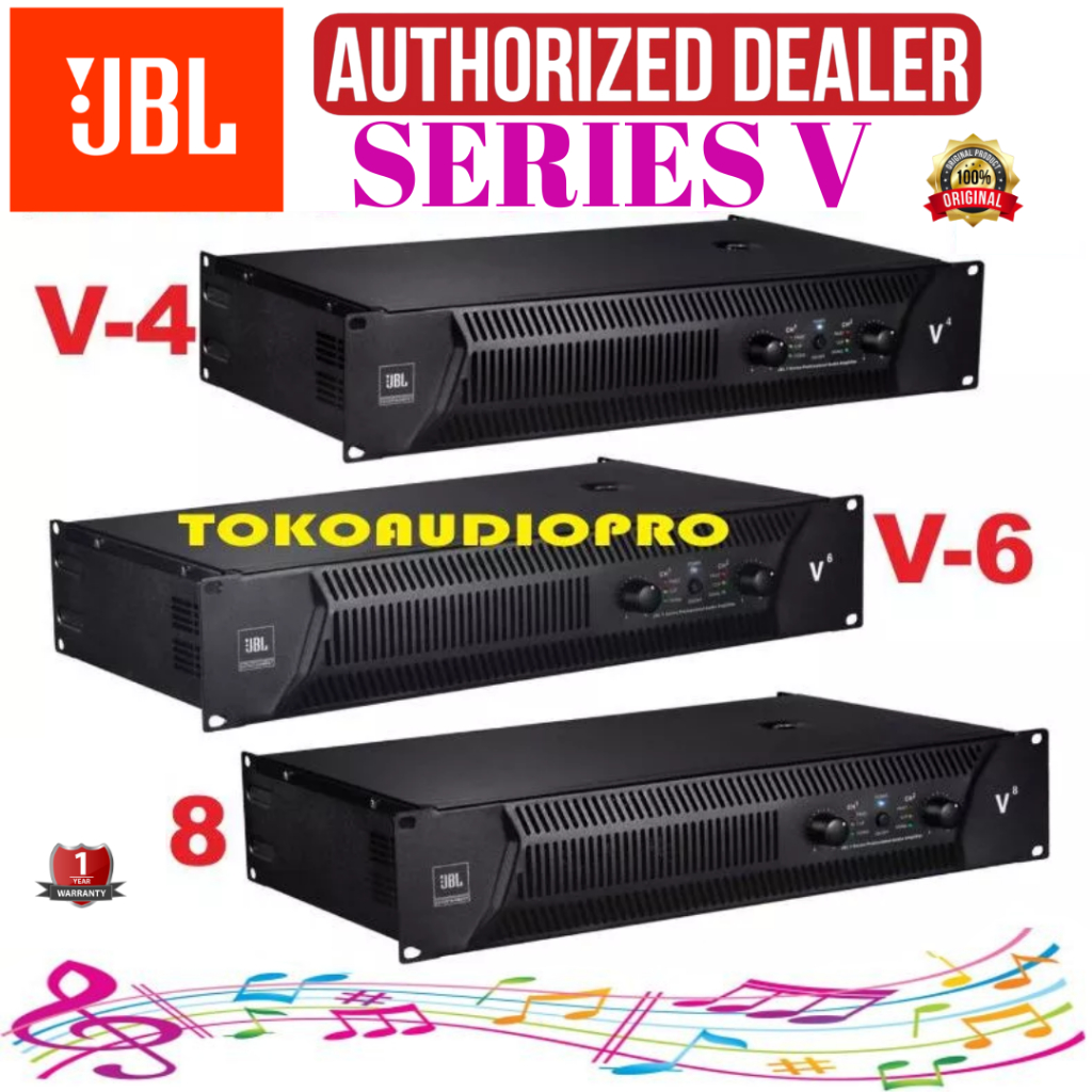 Power JBL V-4 V-6 V-8 V Series 2 Channel Power Amplifier JBL V4 / V6 / V8 Original