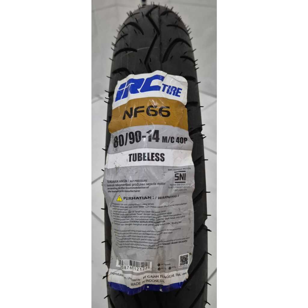 Ban Tubeless IRC 80/90-14 untuk Beat (2016-S) FR Genio (FR) Vario 125 (FR)  & Vario 150 (FR)