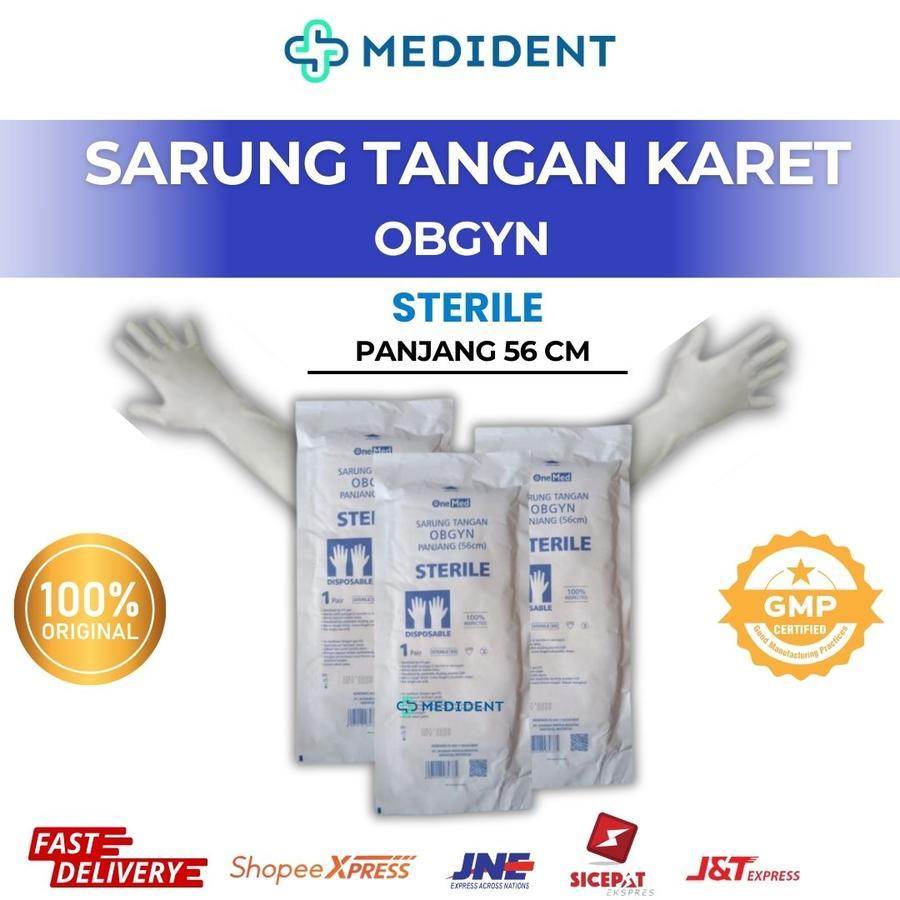 Sarung Tangan Karet /Sarung Tangan OBGYN Steril 56 cm / Sarung Tangan Obgyn