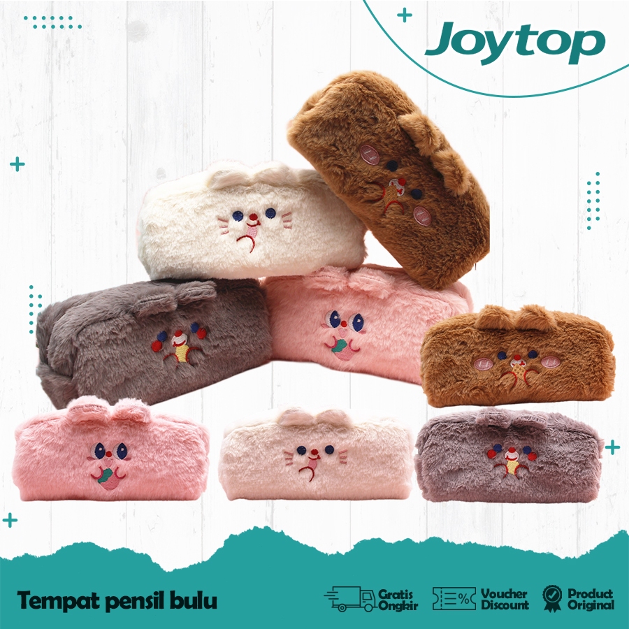 

JOYTOP Tempat Pensil Bulu Soft Cover Cute/ Pencil Case High Quality Tas kosmetik/ Pouch makeup kecil