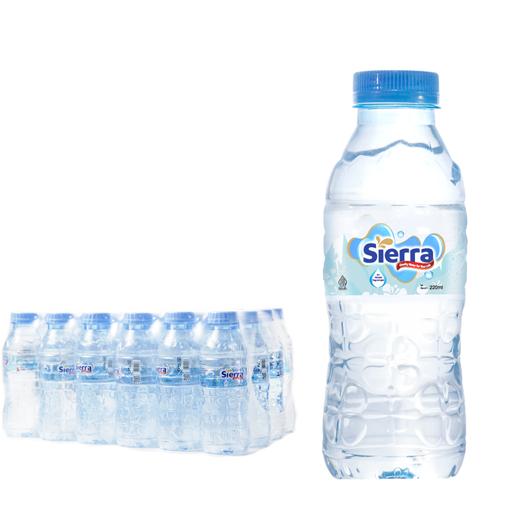 CLEO/SIERRA Air Mineral / Air Minum botol 220ml(ISI 24PCS) Maximal 5Pack