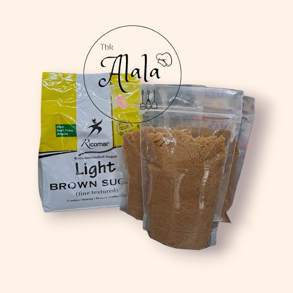 

RICOMAN Light Brown Sugar 1 kg dan Repack 250 gr