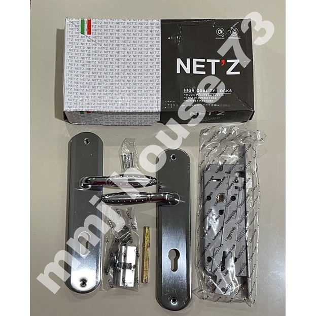 KODE E1P Kunci pintu NETZ BesarHandle pintu rumah NETZ Besar Bulat Bintik Kotak Kotak bintik