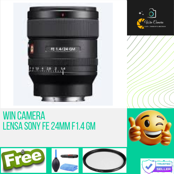Lensa Sony FE 24mm f1.4 GM / Lensa Kamera Sony / Lensa Camera Sony / Lens Kamera Sony / Lens Camera 