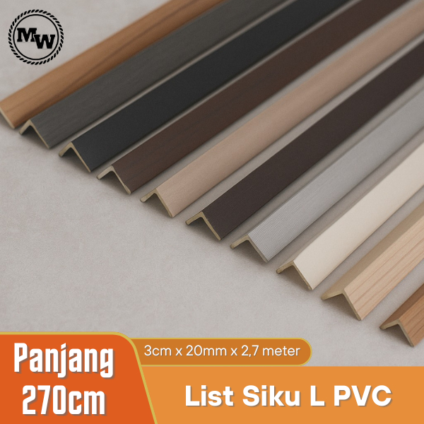 List Sudut Siku L Aksesoris Lantai PVC | Lis Siku Tangga Bahan PVC l Aksesoris Untuk Bibir Lantai Ta