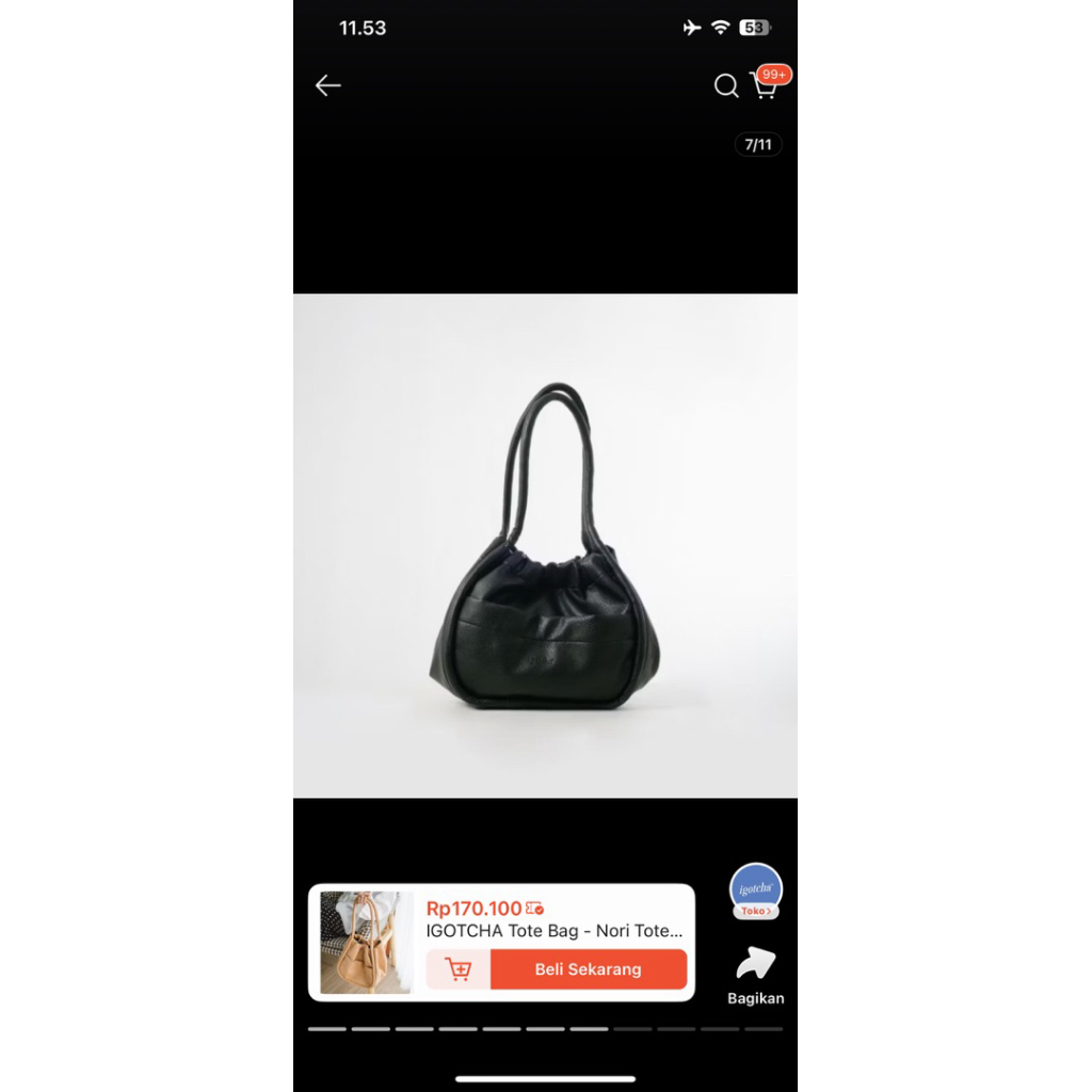 (Preloved) IGOTCHA TOTE BAG Black