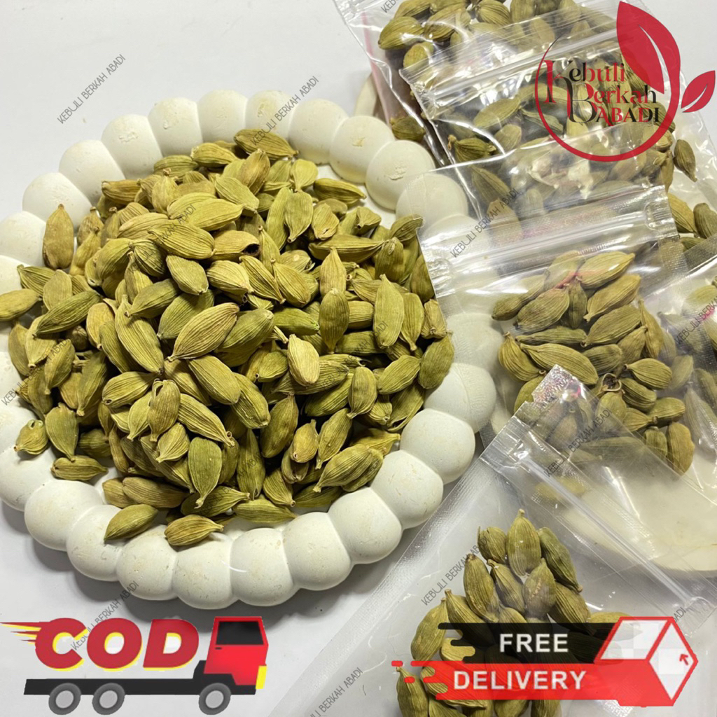 

kapulaga hijau REPACK 10gr & 5gr kapol hijau CARDAMON premium organic