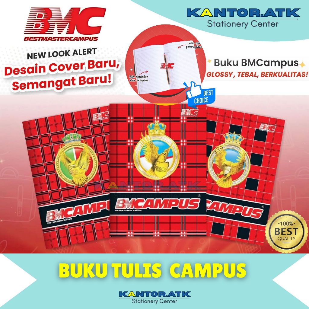

(10Pcs) Buku Tulis BMC Campus isi 50Lembar / BUKU CAMPUS BESAR