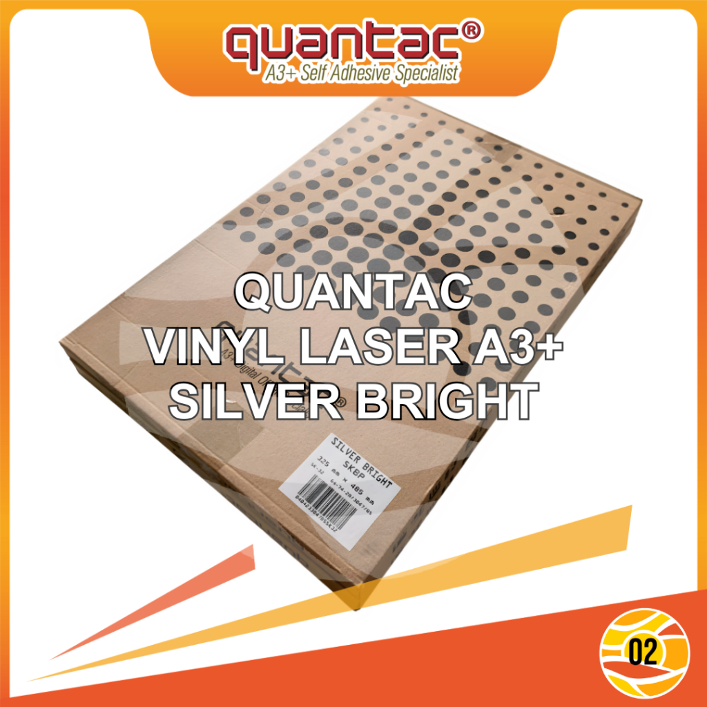 

Quantac Sticker VInyl A3+ Metalize Silver | Gold Bright | Matte Digital Print Laser Toner Stiker Anti Air - Repack