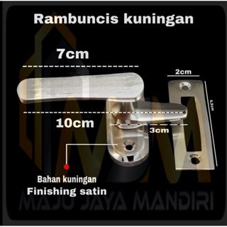 Grendel Jendela / Grendel Pintu / Rambuncis Grendel Slot Kunci Jendela Kuningan Satin