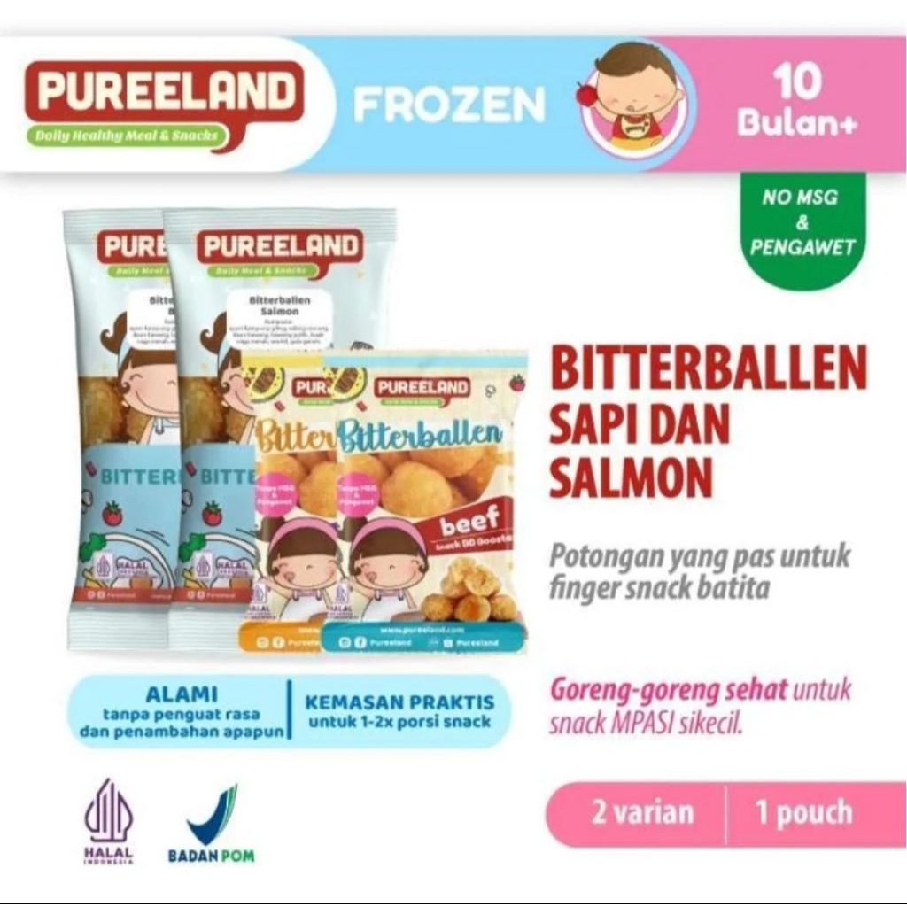 

PUREELAND | PUREELAND BITTERBALLEN BEEF | FROZEN FOOD MURAH | MAKANAN SIAP SAJI CUKUP DIGORENG