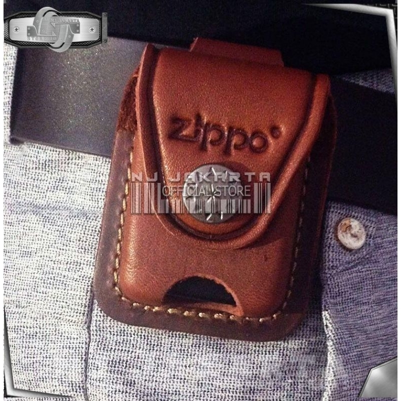 Dompet Zippo Pouch Kulit Pinggang Tempat Korek Api Kulit