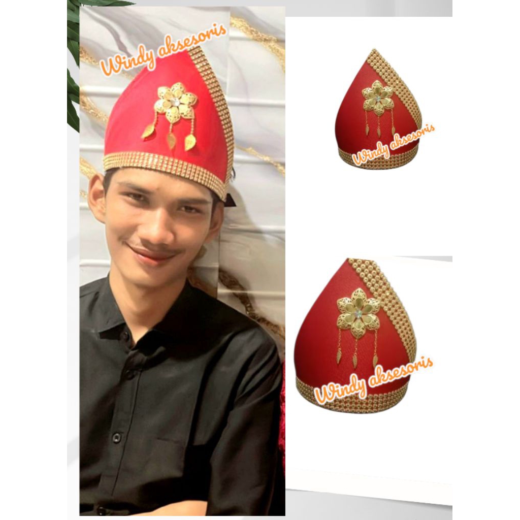 topi adat kalimantan/topi adat sumatra /mahkota pria