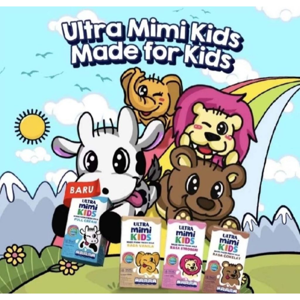 

Ultramimi Kids Susu UHT Full Cream / Coklat/ Strawberry dan Vanilla125ml