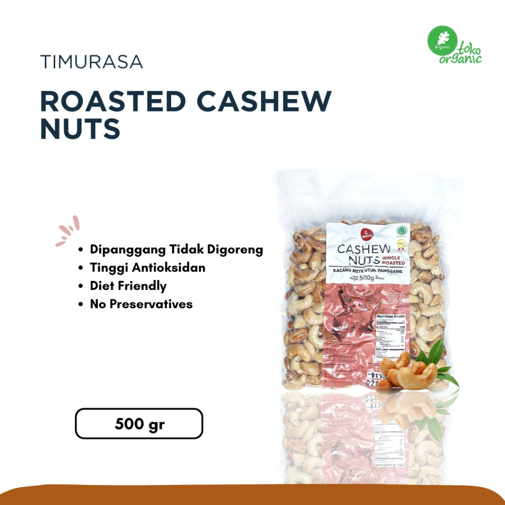 

Timurasa Cashew Nuts Whole Roasted (5000gr) | Cashew Roasted Whole, Kacang Mede / Mete Panggang Timurasa - Cashew Roasted Whole Sehat Original