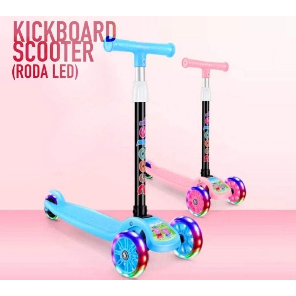 sekuter anak ada lampu di roda
