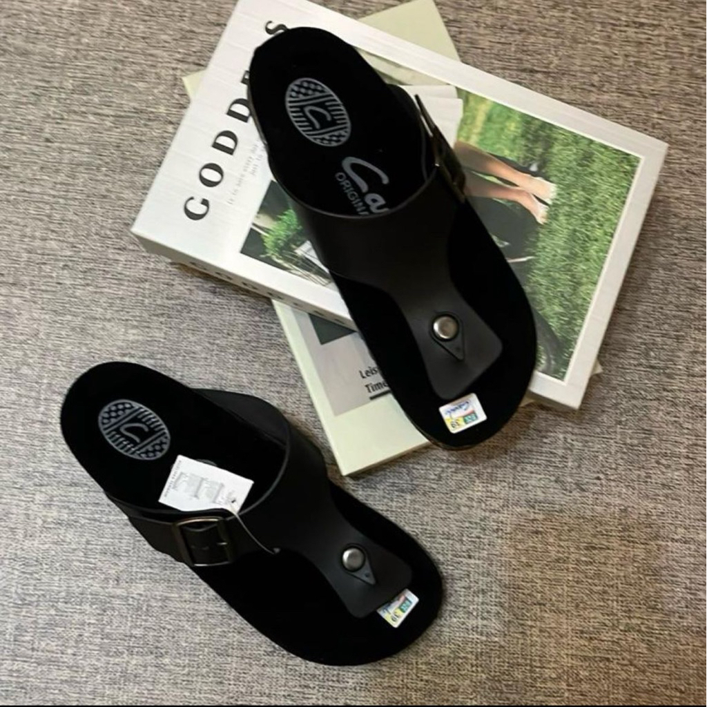 sandal carvil puyuh pria wanita kulit premium cod