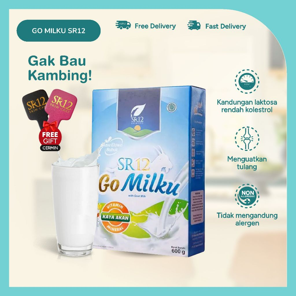 

BEST SELLER!!!!SUSU KAMBING ETAWA GOMILKU SR12 BUBUK ORIGINAL SUSU TULANG SENDI TIDAK BERBAU AMIS