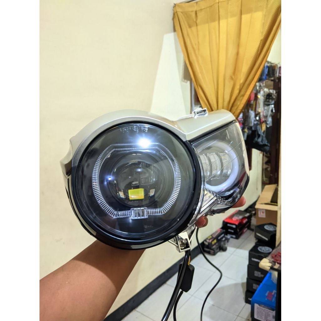 LAMPU DEPAN TIGER PC set CUSTOM BILET RGB