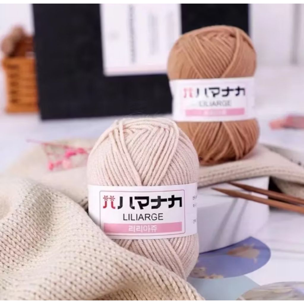 Benang Rajut Milk cotton 4ply Liliarge (part 2)