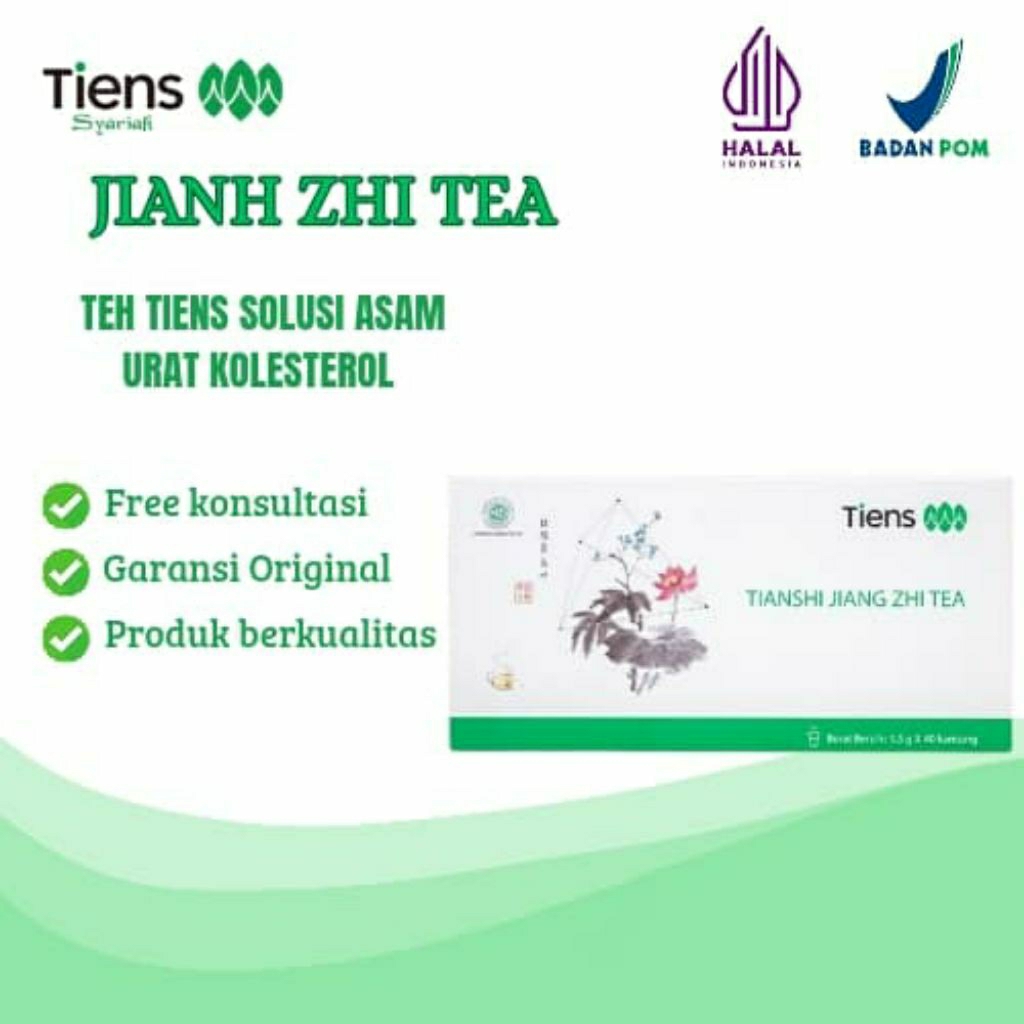 

ASAM URAT KOLESTEROL TRIGLISERIDA-HERBAL CHINA TIENS JIANG ZHI TEA TEH HIJAU HERBAL CHINA