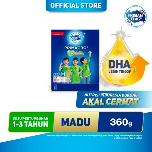 

FRISIAN FLAG PRIMAGO 1+ DAN 3+ KEMASAN 360 GRAM RASA COKLAT, VANILA, MADU