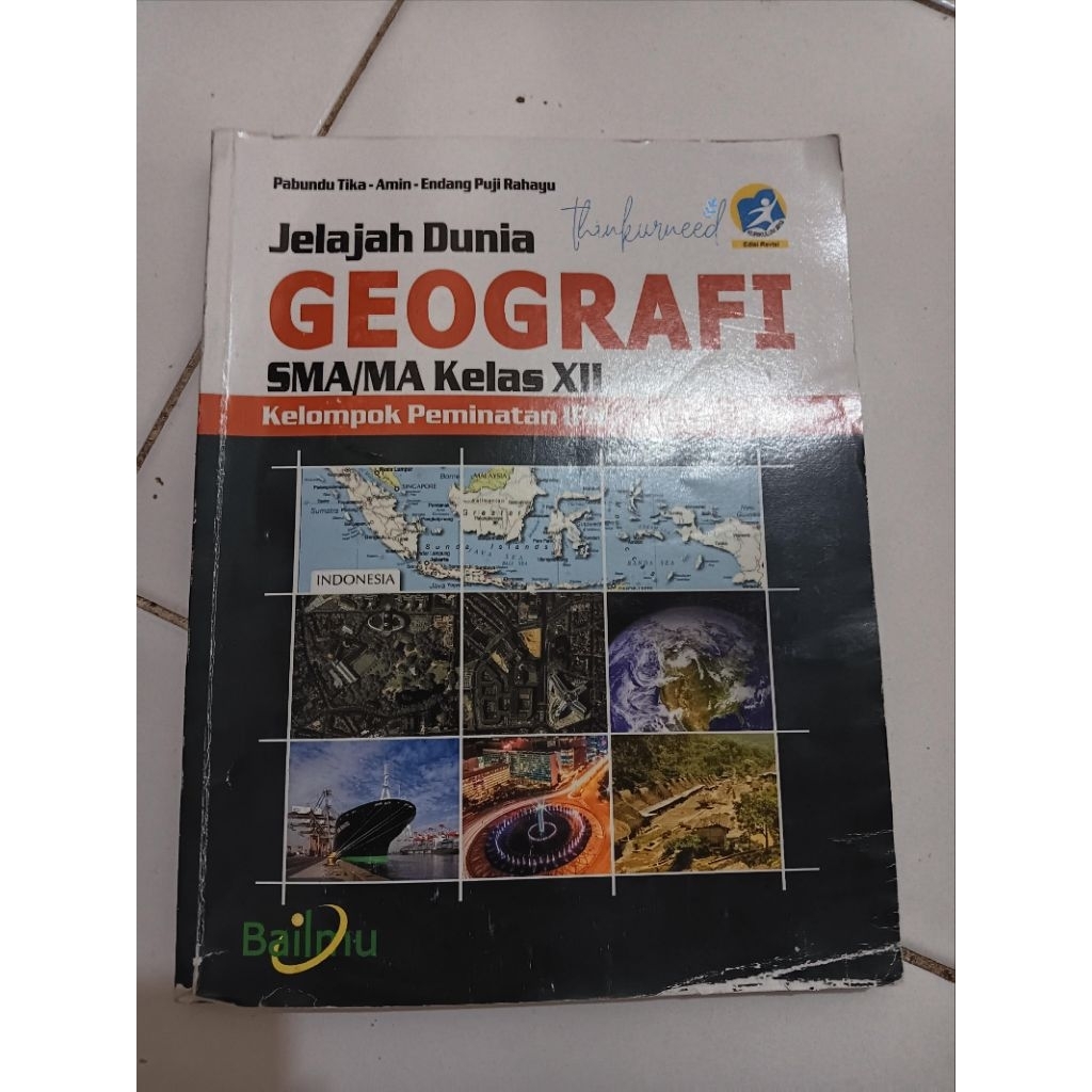 buku bekas layak dipakai geografi geography social ilmu pengetahuan sosial untuk kelas 12 XII SMA MA
