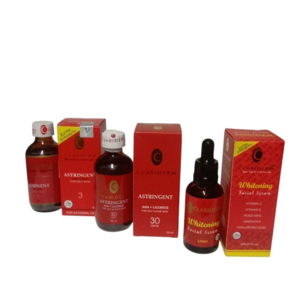 Paket Clariderm Original 2in1  | toner - Serum | clariderm ORI
