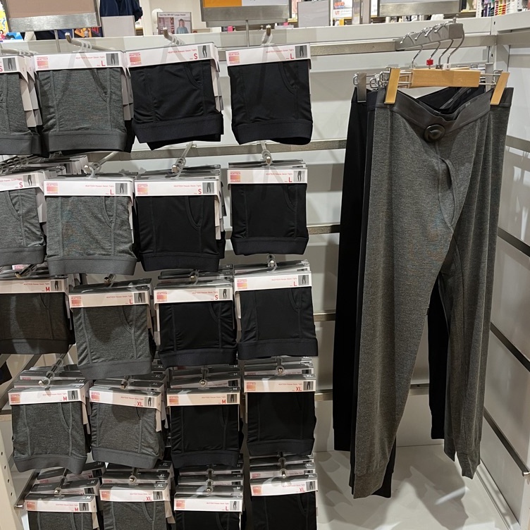 KODE Q12N Celana Legging Pakaian Dalam Tights Heattech Reguler Cowok Uniqlo