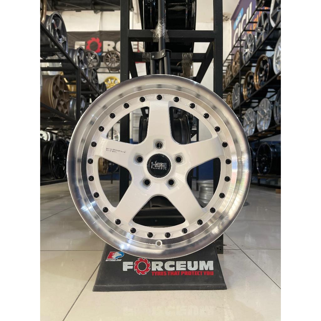 Velg HSR Bob R15 untuk Toyota Avanza Ring 15 - Pelek racing sporty palang 5 white