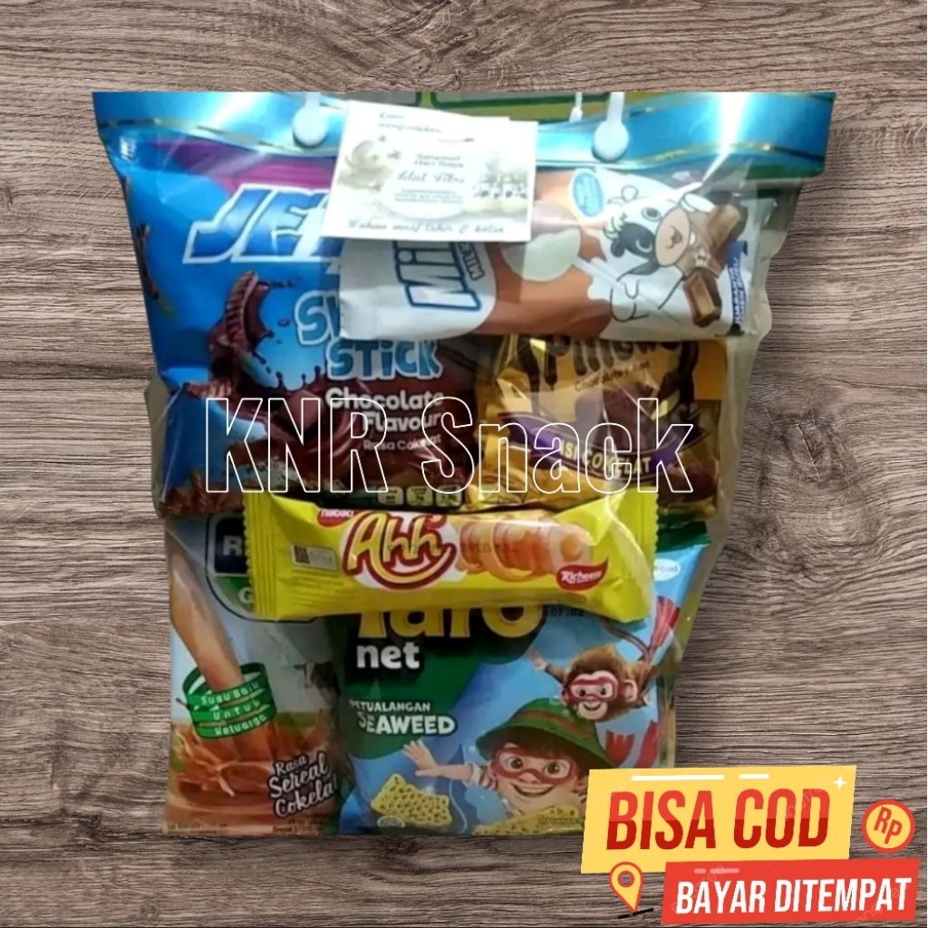 

paket snack 1 Bungkus Snack Ulang Tahun Anak Terlaris ( 6 varian) Hadiah