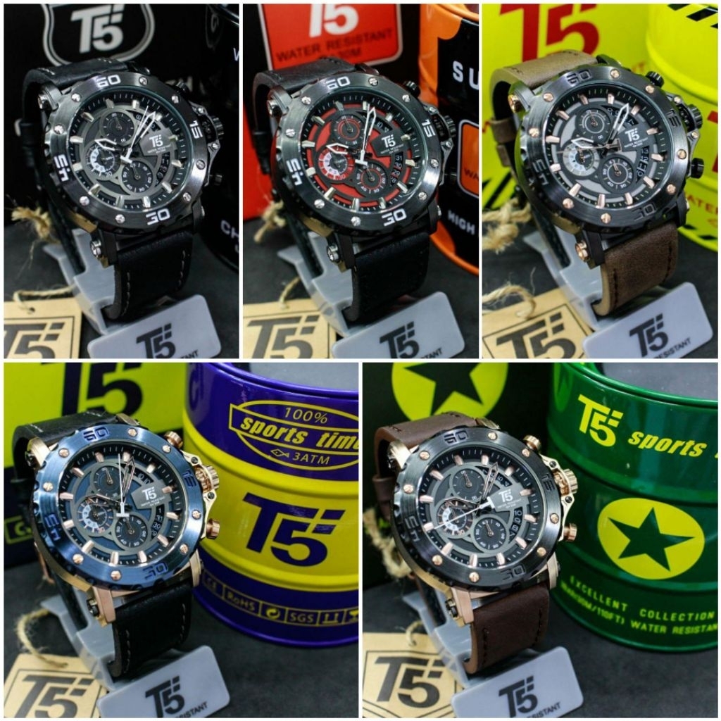 Jam Tangan T5 H 3641 / T5 3641 Original Crono Aktif