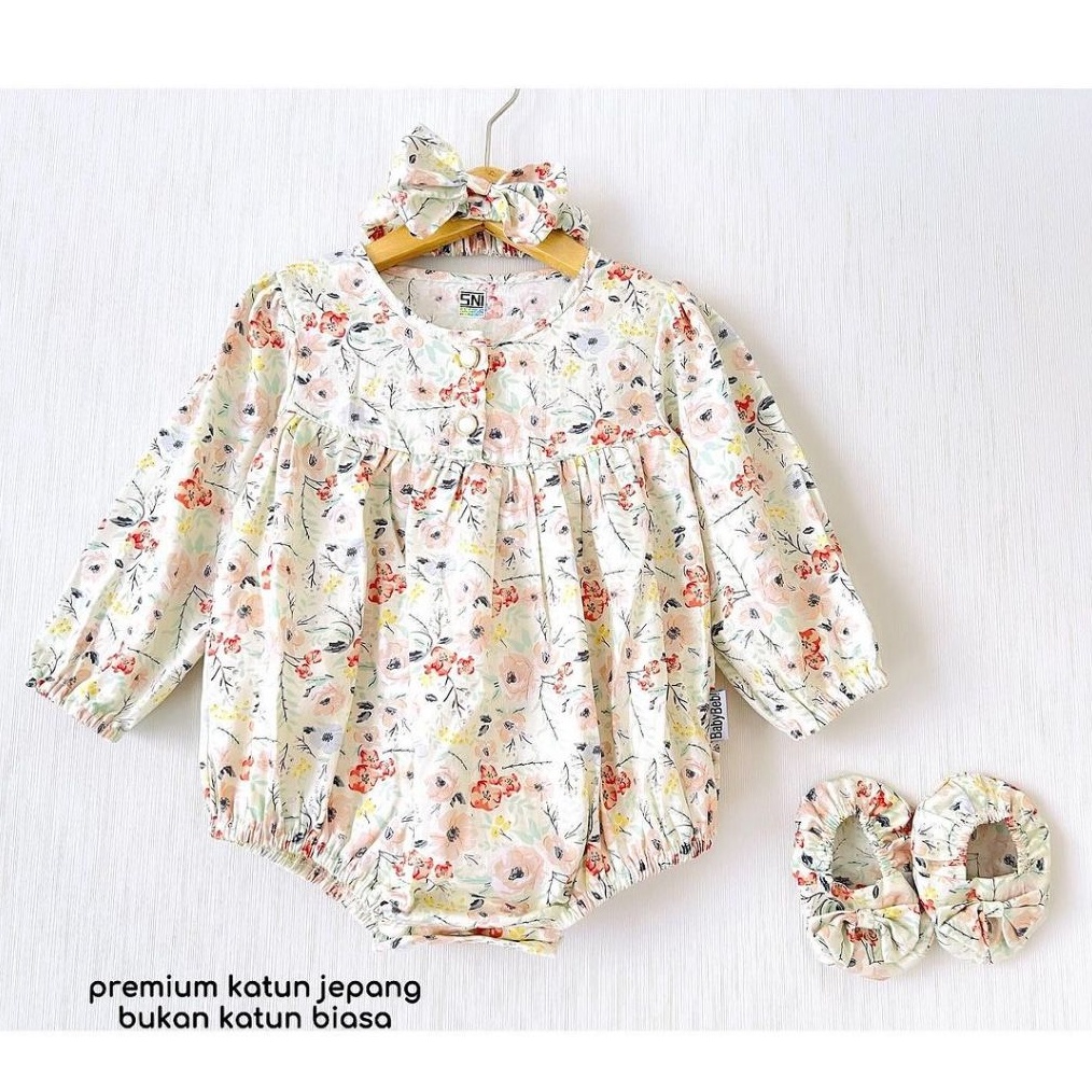 KODE R26N Baju Setelan Jumper Rok Bunga Bandana Sepatu Pergi Lucu Fashion Anak Bayi Perempuan Cewek 