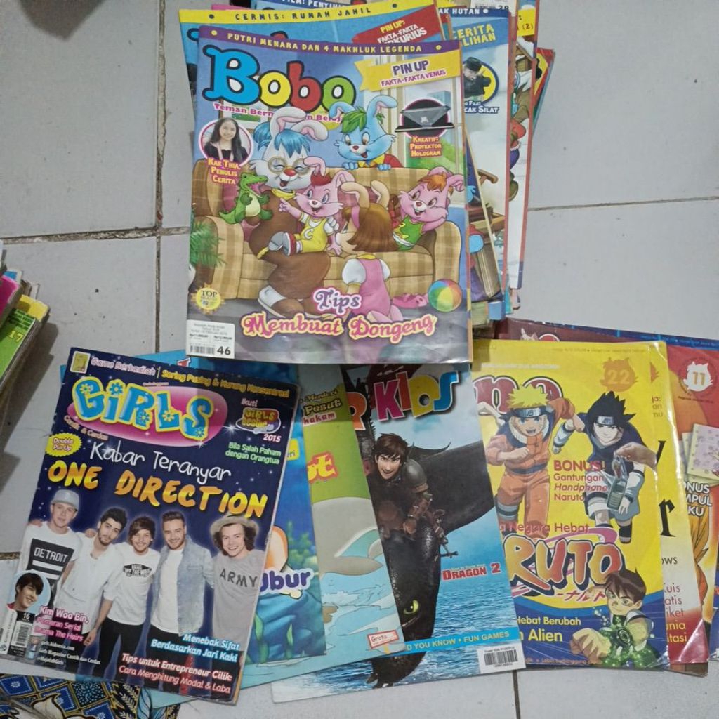 majalah bobo,dkk bekas Tahun 2006- 2013 boleh pilih judul