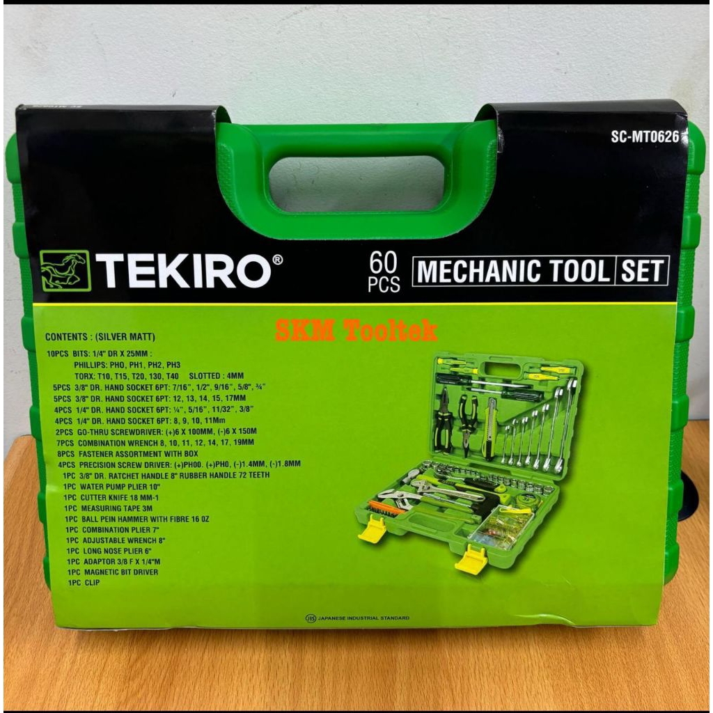 Tekiro Mechanic Tool Set 60Pcs Tekiro Tool Box Set 60Pcs