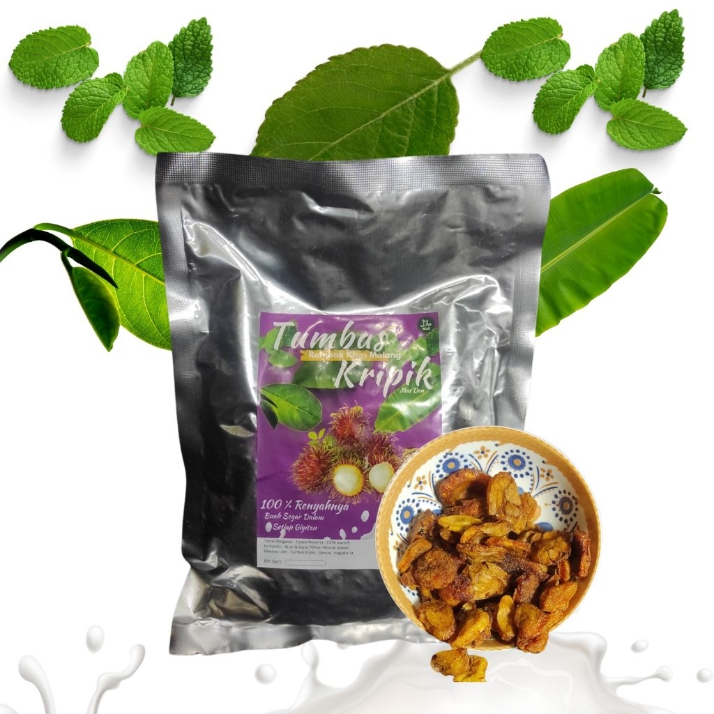 

Tumbas Kripik Mas Den Rambutan kemasan besar 170 gr - Cemilan buah dan sayur khas Malang