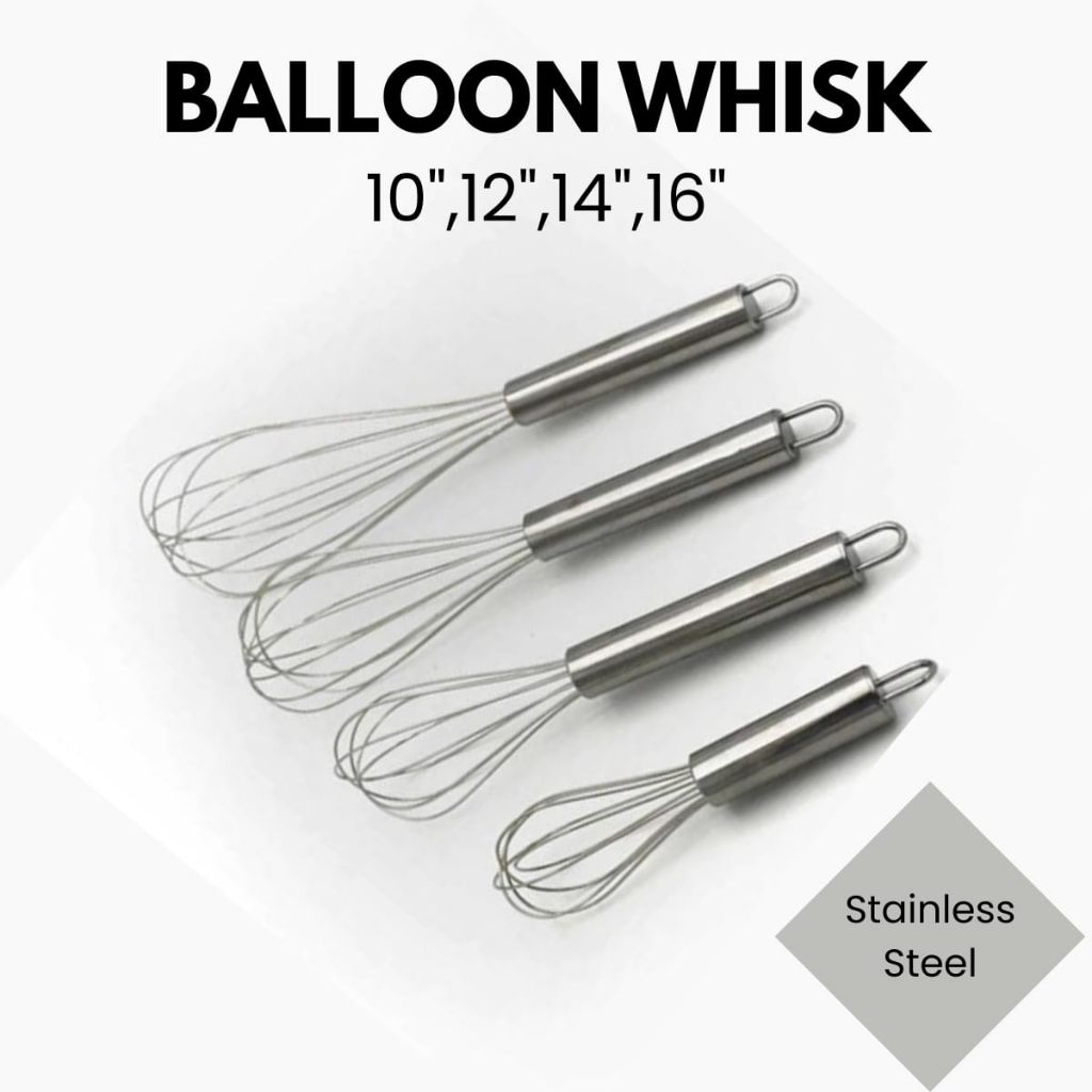 Whisk Stainless Kocokan Telur Stainless Balon Whisk Serbaguna