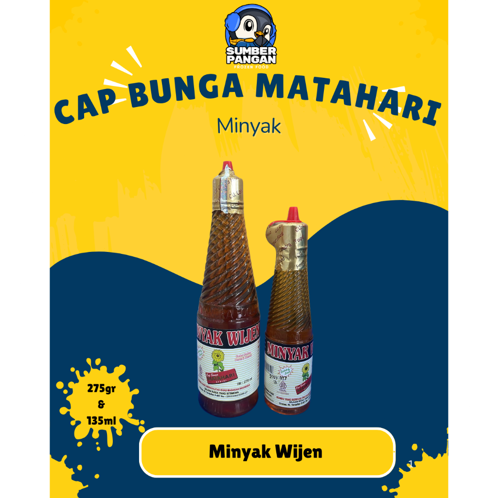 

Minyak Wijen Cap Bunga Matahari 275ml&135ml