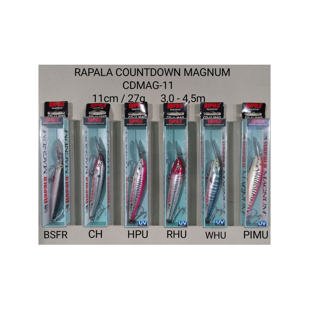 LURE / UMPAN RAPALA COUNTDOWN MAGNUM CDMAG11, 11cm / 27gram, 3,9 - 4,5m, TROLLING