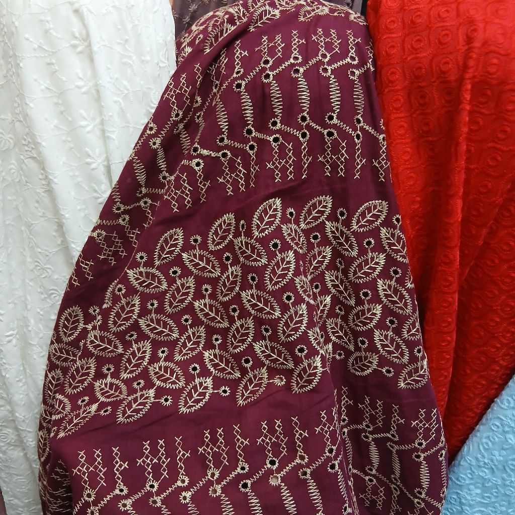 Kain Katun Bordir Bolong Jepang Premium