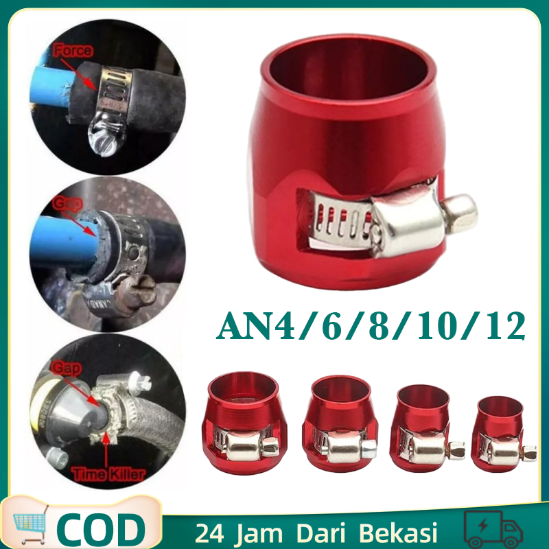 Klem Selang Bensin Mobil Aluminium Oli Klip Selang Untuk Mobil An4 / An6 / An8 / An10 / An12