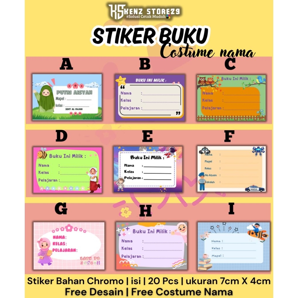 

Stiker Buku Costume